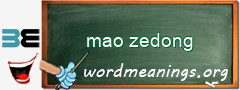 WordMeaning blackboard for mao zedong